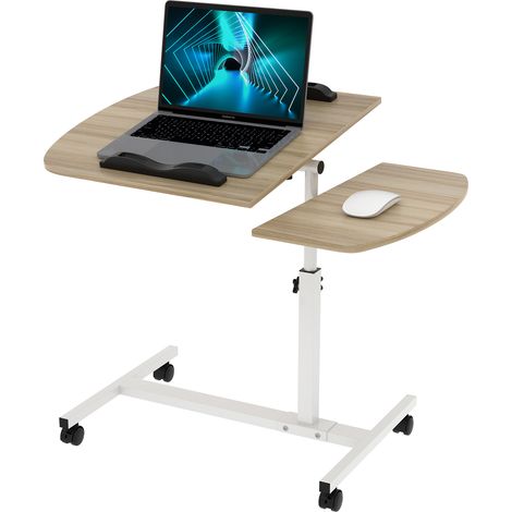 Bureau Debout Mobile Réglable en Hauteur pour Canapé/Chambre/Bureau 58 x 40 x 61-95cm (1/5)