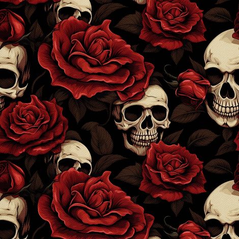 Tela Oxford decorativa para exteriores - Motivo de calavera I DX4208 (1/5)
