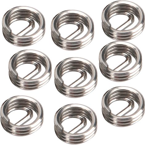 100 Stück Gewindeeinsätze, Reduziermuttern-Reparaturwerkzeug, Edelstahl, M2,5 x 0,451D (1/5)