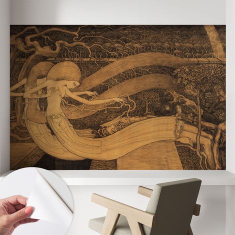 Papier peint autocollant adhésif avec imprimé motifs uniques apparence moderne Personnages surréalistes 104x70 cm (1/5)