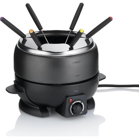 Set à fondue électrique à la viande 9pcs, set à fondue pour 6 personnes SIMPLON, fondue au fromage, fondue au chocolat électrique avec fourchettes, support de fourchettes, 800W (1/5)