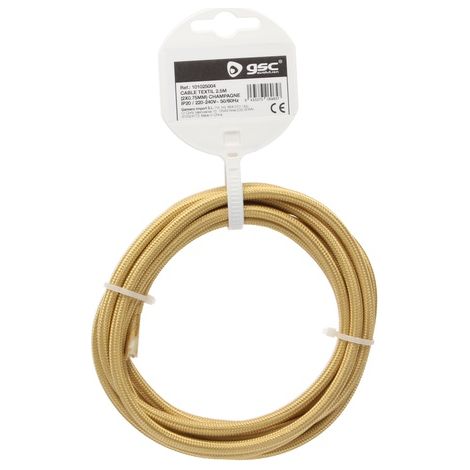 Cable textil 2,5M (2x0.75mm) Champagne