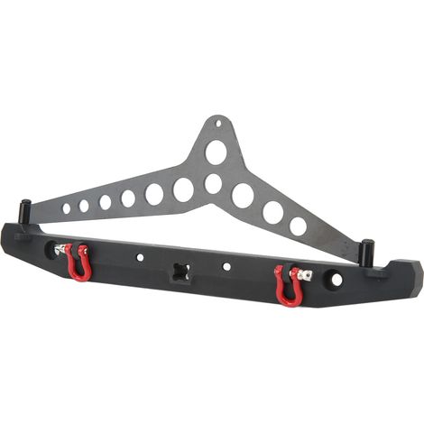 RC-Heckstoßstange aus Aluminiumlegierung mit LED-Anhängerbeleuchtung für TRX-4 SCX10 90046 SCX10III 1/10-Modellauto (1/5)