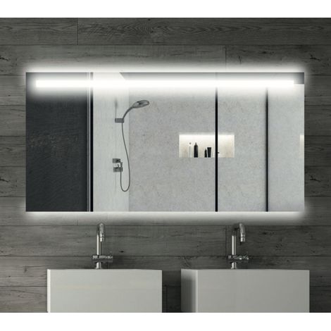 Alle Carrelage - Miroir rectangle, LED et rétroéclairage 70x140 cm - HORIZON (1/5)