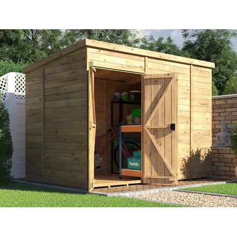 Dunster House Wooden Shed 10' x 6' (3 x 1.8m) Outdoor Storage with 15mm Tongue & Groove Thick Walls & Pent Roof, Durable for Garden & Backyard Use, Fully Pressure Treated, Overlord Modular (1/5)