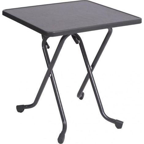 EREDU mesa plegable 70x70 cm antracita/gris , Mesa plegable 70x70 cm antracita/gris. -Marca: Eredu. -Esta mesa de centro es ideal tanto para el hogar como para el exterior. -Versát (1/2)