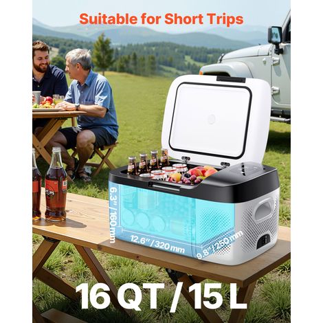 Portable glacière électrique à compression 15 L, réglage -20 °C à 20 °C, pour voiture camping (1/5)