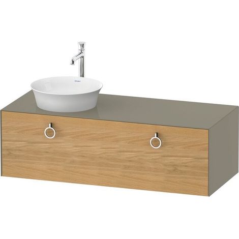 DURAVIT WT4982LH5H20010 WTU blanc tulipe, 1 trou, grille métallique, TA gauche, 408x