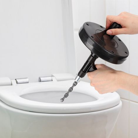 Déboucheur de canalisations, outil manuel de débouchage de toilettes, ventouse pour déboucher les tuyaux. (1/5)