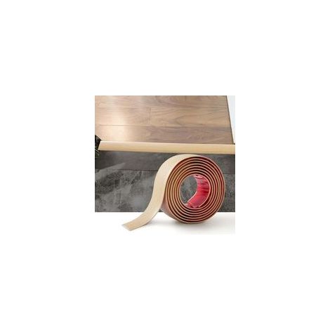 2M Bande de Seuil Barre de Seuil Auto-adhésive PVC Barres de Transition de Seuil Bande de Transition Sol pour Les Espaces Entre les Carreaux,les Sols en Bois, 4cm Grain de Chêne Beige (1/4)