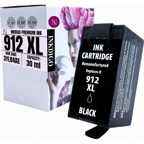 Inchiostro Inkdigo 912XL compatibile con HP OfficeJet 8010, OfficeJet Pro 8010 e 8017, certificato TÜV. (1/5)