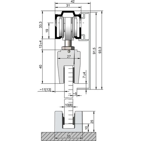 HELM Blende zum Klipsen für Glastüren, 2500, EV1 (1/5)