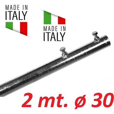 Palo Singolo Antenna 2 Metri Spessore 1 Mm Tv Wifi Diametro 30 Made In Italy 30 MM