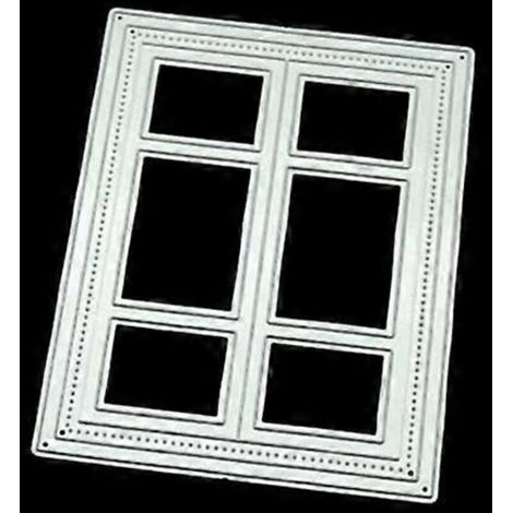 Matrice de découpe en métal pour fenêtres – Idéale pour le scrapbooking, les journaux créatifs et les carnets – Précise, réutilisable et facile à utiliser