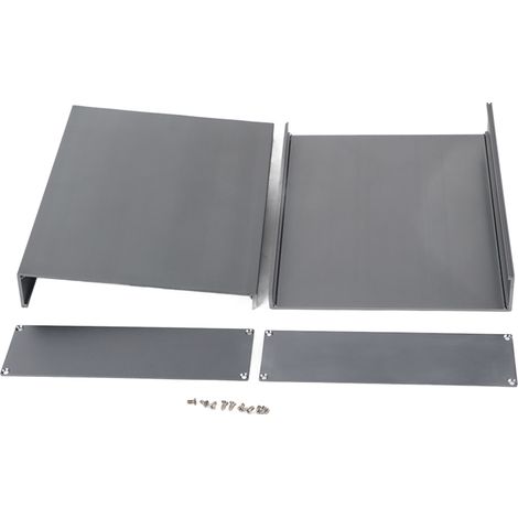 Boîte de montage électronique en aluminium pour circuit imprimé, coffret de projet avec gravure par sablage, boîtier d'instrument DIY, étui de protection robuste. (1/5)