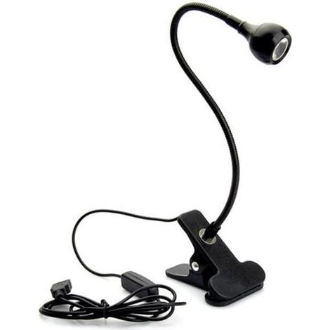 Lampe de Chevet - Bureau d\'étude - Avec Clip pour PC Portable - Noir-Ywey (1/2)