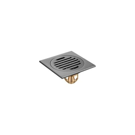 Bodenablauf Badewanne Abnehmbare Ablaufabdeckung für Badezimmer Duschraum Toilette Quadratisches Gartensieb Rostfreier Edelstahl Schwarz 10x10 cm- Crezuo (1/4)