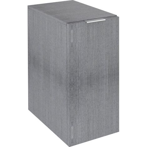 CIRASA meuble bas 30x64x46cm, panier à linge, chêne argenté (1/3)