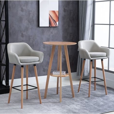 Sgabello da bar 2 pezzi in metallo beige, con schienale e braccioli, H 80 cm, 55 x 48 x 100 cm (1/5)