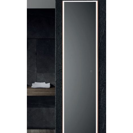 Espejo Led Rectangular Frontal Oro Rosa Nueva York Para Baños Modernos - LEDIMEX