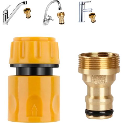 Connecteur de tuyau de mitigeur universel et connecteur rapide pour évier de cuisine vers tuyau extérieur, adaptateur de tuyau de robinet intérieur (1/5)