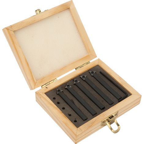 5 Stück 1/4-Zoll Wendeschneidplatten aus Hartmetall für Drehbearbeitung (1/5)