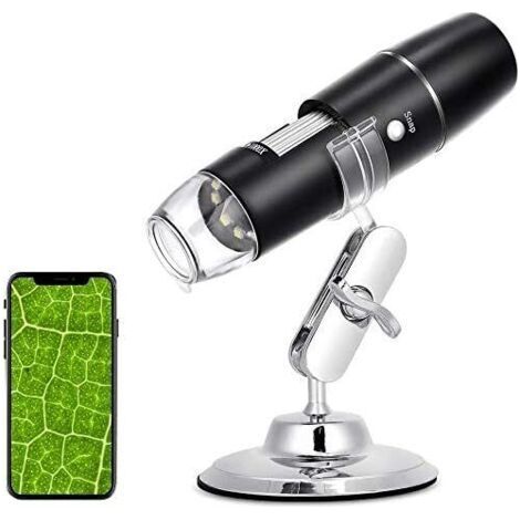 50X1000X WiFi USB Digital Microscope - Portable Endoscope with 8 HD LEDs for Smartphones/Tablets (1/5)