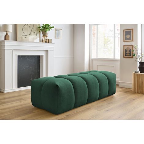 BOBOCHIC - Pouf MONT-BLANC velours Vert (1/5)