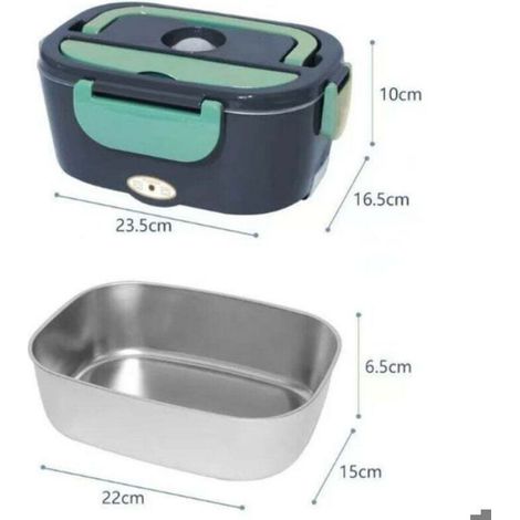 Lunch Box Chauffante, XU, 3 en 1 Boite Chauffante Repas(12V / 24V / 220V), 1.5L Transportable Gamelle Chauffante, 60W Boite a Repas (1/4)