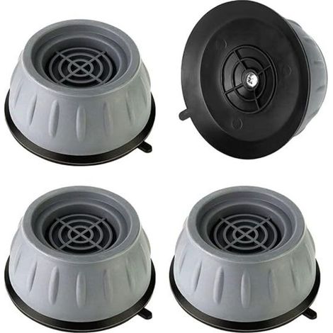 Lot de 4 Tapis Anti-Vibrations pour Machine à Laver, Pieds en Caoutchouc Antidérapants, Tapis Anti-Bruit Universel Amortisseur pour Machine à Laver, Sèche-linge, Meubles - 3,5 cm (1/4)