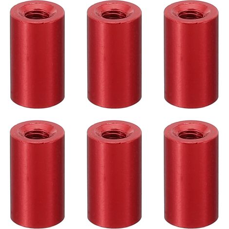 6Pcs Entretoise Filetée M3 en Aluminium 3x6x10mm Rouge (1/5)