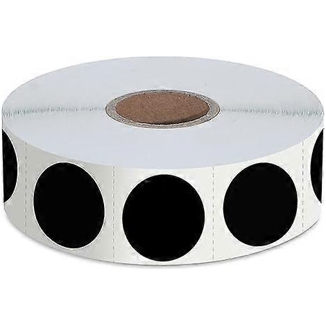 1200 étiquettes autocollantes rondes noires à codage couleur pour l'inventaire (chacune mesure 2 pouces de diamètre) (1/5)