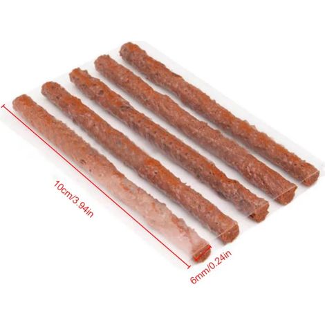 30 Stück schwarze/braune Gummistreifen zur Reparatur schlauchloser Reifen, 3,5 mm × 100 mm / 4,5 mm × 100 mm / 6,0 mm × 200 mm