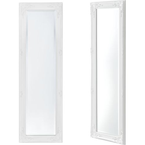 Specchio da parete 132 x 42 x 3,5 cm bianco 030007907