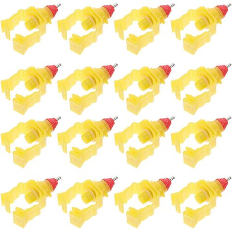 Lot de 80 abreuvoirs automatiques en spirale jaune pour poules (1/5)