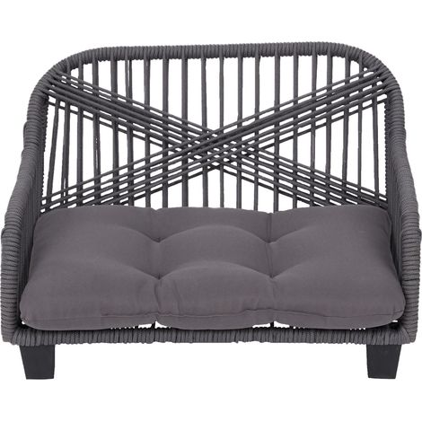 Teamson Pets Lachesis Interni Esterni Letto Di Corda Tessuta Per Gatti O Cani Di Piccola Tasglia Resistente All-Acqua Con Cuscino Lavabile Rimovibile Grigio ST-N10007-UK (1/5)