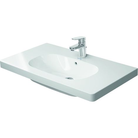 Duravit D-Code Waschtisch, mit Hahnlochbank, mit Überlauf, 850mm, (1/5)