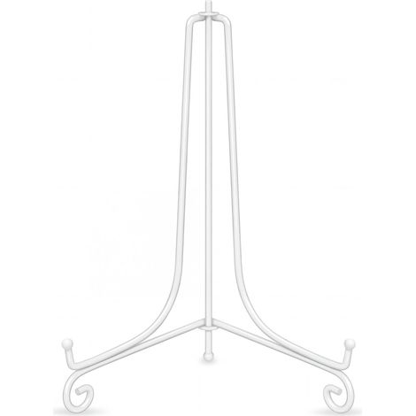 Lot de 2 Blanche Métal chevalets Porte Assiette Présentoirs Décoratifs en pour Photo, Cadres pour Image, Livres de Cuisine, Assiettes décoratives, Tableaux et pièces d’Art,12 Pouces (1/5)