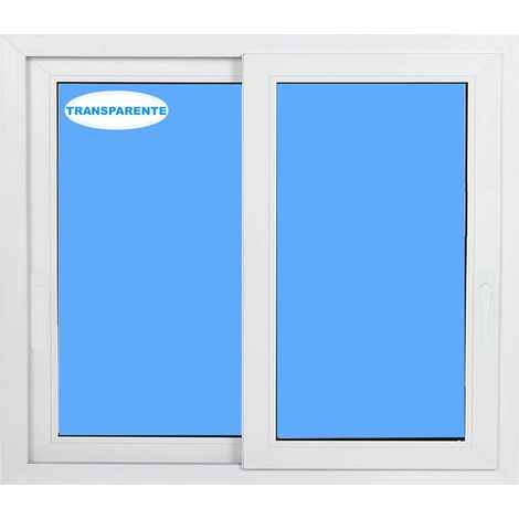 Ventana PVC 800x800 Blanca Corredera Vidrio Transparente (1/2)