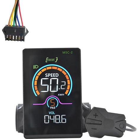 M5C-2 Afficheur LCD Bluetooth pour Vélo Électrique Électrique Compteur de Vitesse Scooter Électrique Panneau LCD UART pour Vélo Électrique de Montagne SM6PIN (1/5)