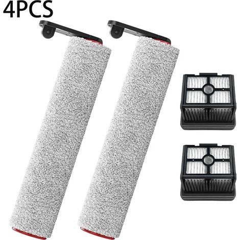 (4 pièces) Compatible avec l'aspirateur eau et poussière Dreame H12 Pro / H12 Plus : brosse douce, rouleau et filtre HEPA. Accessoires inclus. (1/4)