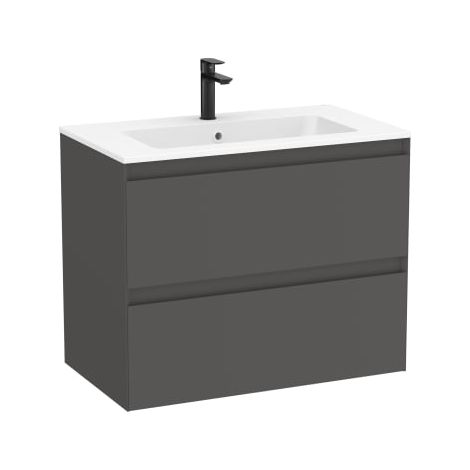 CONJUNTO MUEBLE TENUE 800 2 CAJONES + LAVABO STONEX ONIX