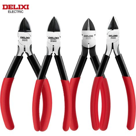 (DHGDV5S) Pince à becs électriques, pince électronique, ciseaux industriels, pince diagonale, pour couper le métal, les fils, les câbles, le plastique et le bois. (1/5)