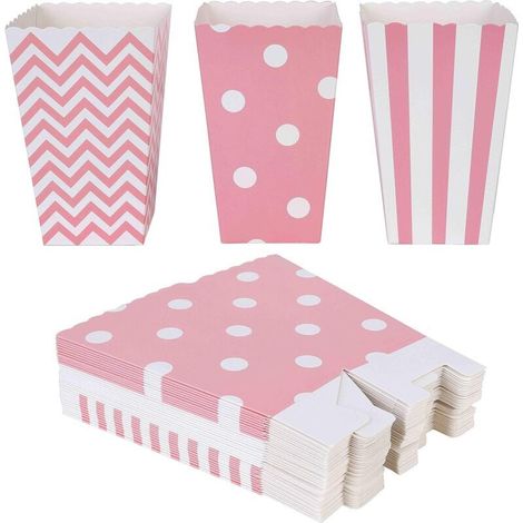 Popcorn Boîtes 36 pièces Boîte à Popcorn Partie Carton Bonbon Conteneur pour Noël Parti Collations Bonbons Popcorn 127 CM (1/4)