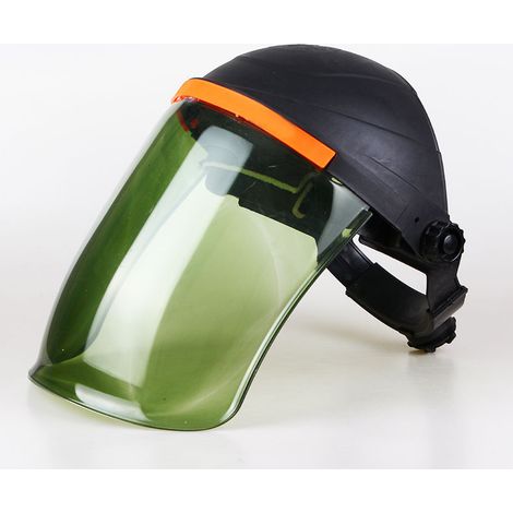 Casque de soudage professionnel avec masque de sécurité transparent résistant à la chaleur (dessus noir vert foncé) (1/5)