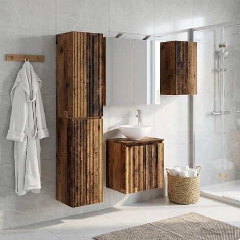 vidaXL Bathroom Cabinet Set 5 pcs Old Wood Engineered Wood (1/5)