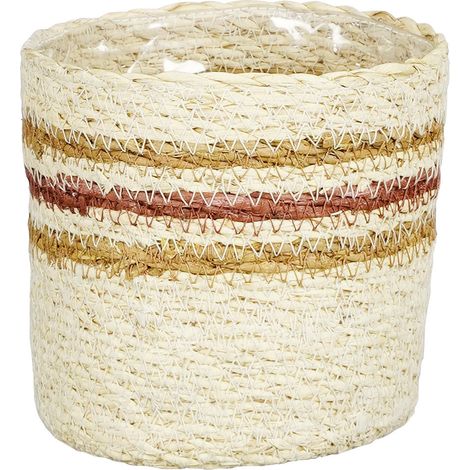 Mica Übertopf Korb Jameson Ø 12 x 12 cm Seegras gelb Topf