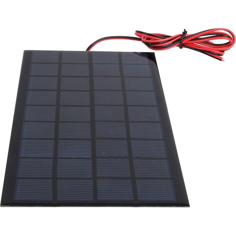 Panneau solaire module époxy polycristallin DC9V 3W avec fil rouge noir 100cm pour outils et fournitures (1/5)