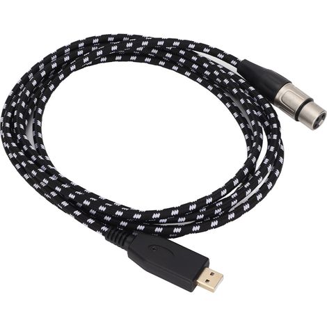 USB-auf-3-poliges-XLR-Mikrofonkabel (weiblich) für Mikrofone, Aufnahmen, Karaoke, Gesang, 3 m / 9,8 ft (1/5)