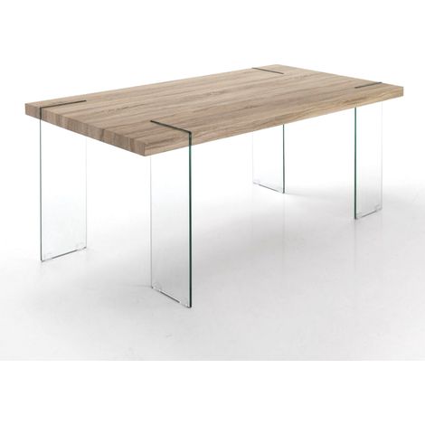 Tavolo effetto legno finitura rovere cm. H.75 x P.90 x L.180